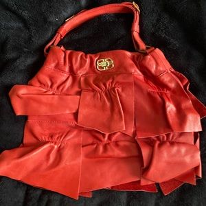 La Bulga Leather red shoulder bag
